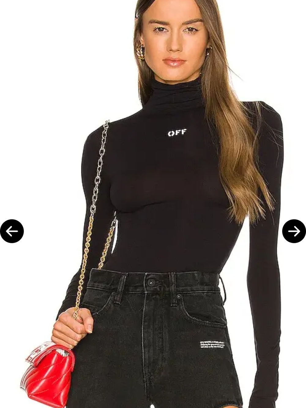 Black Long-Sleeve Turtleneck Top - Women's Slim Fit